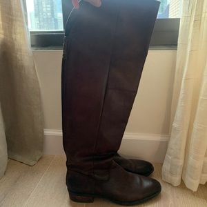 Leather over the knee boots. Full size 11